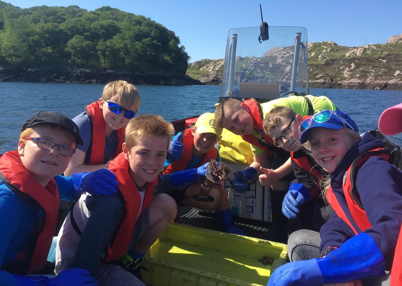 Looking at lobster creels