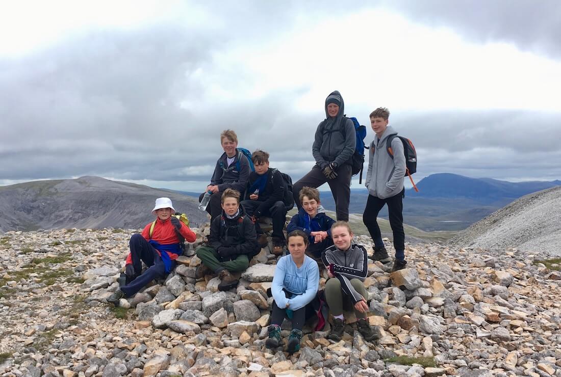 Heath Mount School leavers climbing mountain in Scotland