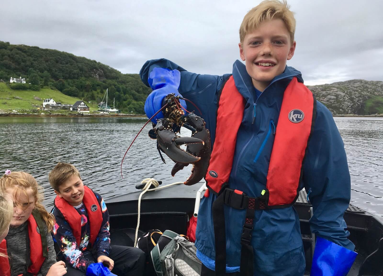 Fishing for lobsters at Ardmore
