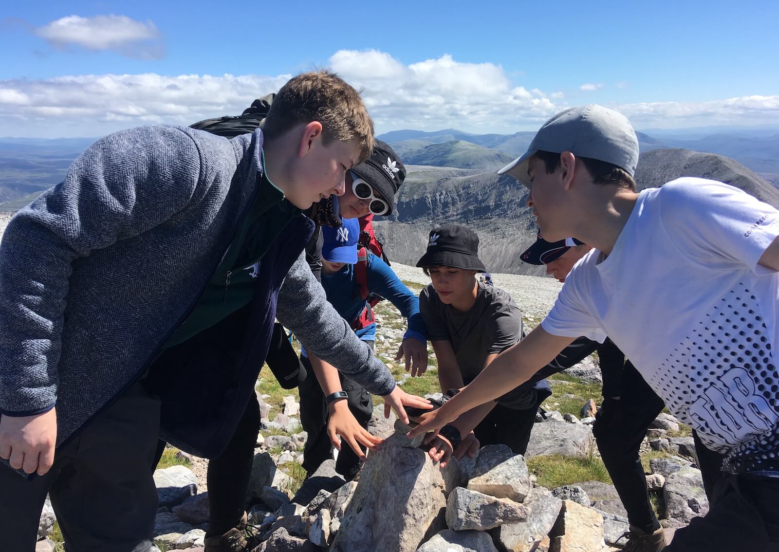 School team on summit of Foinaven