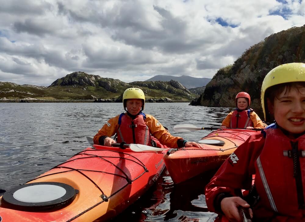 School sea kayaking at Ridgway Adventure