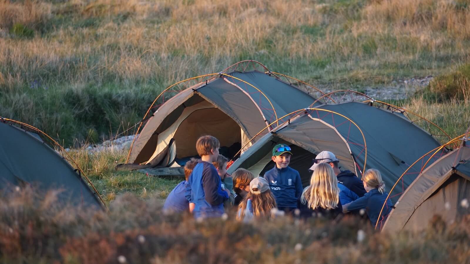 Children camping