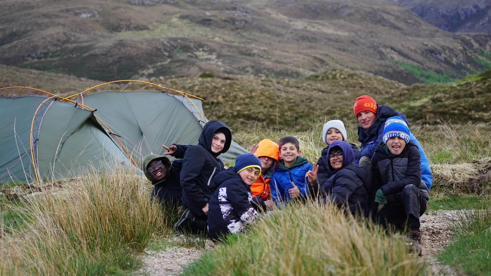 Children camping at Ridgway Adventure