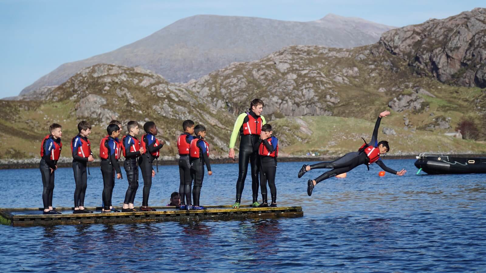 Swimming in a Scottish loch