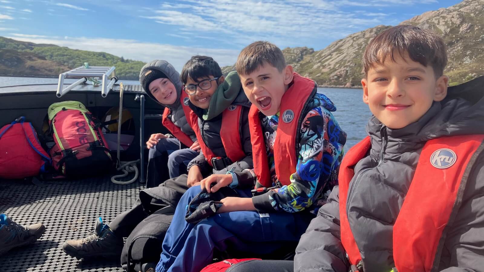 Children in a boat