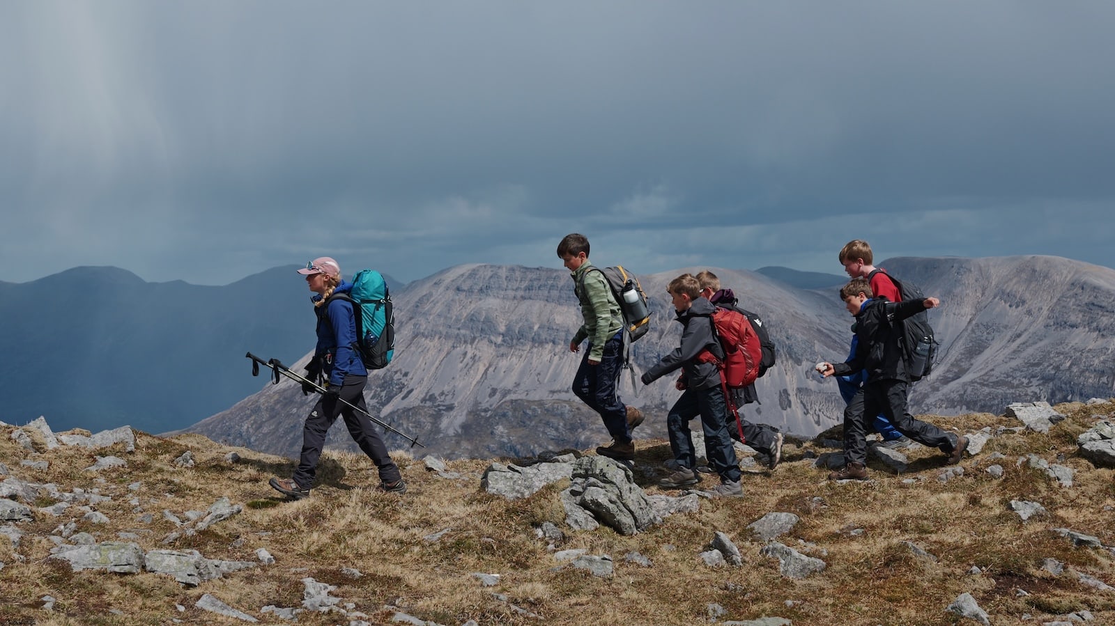 Children on Ben Stack